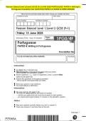 Pearson Edexcel Level 1&sol;Level 2 GCSE &lpar;9-1&rpar; JUNE 2025-PORTUGUESE PAPER 4&colon; Writing in Portuguese Foundation tier QUESTION PAPER And MARK SCHEME MERGED