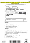 Pearson Edexcel Level 1&sol;Level 2 GCSE &lpar;9-1&rpar; MAY 2025- PSYCHOLOGY PAPER 1 QUESTION PAPER And MARK SCHEME MERGED