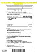 Pearson Edexcel Level 1&sol;Level 2 GCSE &lpar;9-1&rpar; MAY 2025 - PSYCHOLOGY PAPER 2 QUESTION PAPER And MARK SCHEME MERGED