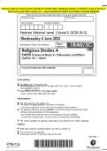 Pearson Edexcel Level 1&sol;Level 2 GCSE &lpar;9-1&rpar; JUNE 2025- Religious Studies A PAPER 3&colon; Area of Study 3 - Philosophy and Ethics Option 3C - Islam QUESTION PAPER And MARK SCHEME MERGED