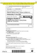 Pearson Edexcel Level 1&sol;Level 2 GCSE &lpar;9-1&rpar; JUNE 2025 -Religious Studies A PAPER 4&colon; Area of Study 4 - Textual Studies Option 4B - The Qur'an QUESTION PAPER And MARK SCHEME MERGED