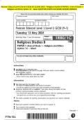 Pearson Edexcel Level 1&sol;Level 2 GCSE &lpar;9-1&rpar; JUNE 2025 - Religious Studies B PAPER 1&colon; Area of Study 1 - Religion and Ethics Option 1C - Islam QUESTION PAPER And MARK SCHEME MERGED