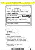 Pearson Edexcel Level 1&sol;Level 2 GCSE &lpar;9-1&rpar; MAY 2025 - Religious Studies B PAPER 1&colon; Area of Study 1- Religion and Ethics Option 1E - Hinduism QUESTION PAPER And MARK SCHEME MERGED