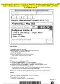 Pearson Edexcel Level 1&sol;Level 2 GCSE &lpar;9-1&rpar; MAY 2025 - Religious Studies B PAPER 2&colon; Area of Study 2 - Religion&comma; Peace and Conflict Option 2C - Islam QUESTION PAPER And MARK SCHEME MERGED