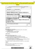 Pearson Edexcel Level 1&sol;Level 2 GCSE &lpar;9-1&rpar; JUNE 2025 - Religious Studies B PAPER 3&colon; Area of Study 3 - Religion&comma; Philosophy and Social Justice Option 3C - Islam QUESTION PAPER And MARK SCHEME MERGED