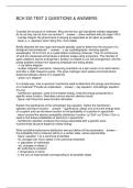 BCH 330 TEST 2 QUESTIONS & ANSWERS