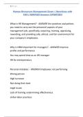 Human Resources Management Exam 1 Questions with 100&percnt; VERIFIED Answers UPDATED&excl;&excl;&excl;&period;