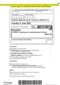 Pearson Edexcel Level 1&sol;Level 2 GCSE &lpar;9-1&rpar; JUNE 2025- Russian PAPER 3&colon; Reading and understanding in Russian Higher tier QUESTION PAPER And MARK SCHEME MERGED
