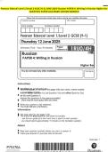 Pearson Edexcel Level 1&sol;Level 2 GCSE &lpar;9-1&rpar; JUNE 2025-Russian PAPER 4&colon; Writing in Russian Higher tierQUESTION PAPER And MARK SCHEME MERGED