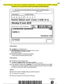 Pearson Edexcel Level 1&sol;Level 2 GCSE &lpar;9&ndash;1&rpar; JUNE 2025 - Combined Science PAPER 4&colon; Biology Foundation Tier QUESTION PAPER And MARK SCHEME MERGED