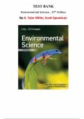 Test Bank - Environmental Science&comma; 17th Edition &lpar;Miller&comma; 2024&rpar;&comma; Chapter 1-17 &vert; All Chapters