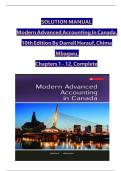 Solution manual for modern advanced accounting in canada 9th edition hilton murray&period;