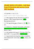 SMART SERVE ONTARIO &ndash; Full Mock Exam -2 Questions and Answers Latest 2025 Top Rated