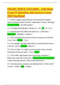 SMART SERVE ONTARIO &ndash; Full Mock Exam -3 Questions and Answers Latest 2025 Top Rated 