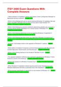 ITSY 2400 Exam Questions With Complete Answers