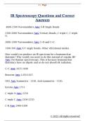 IR Spectroscopy Questions and Correct  Answers