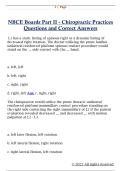 NBCE Boards Part II - Chiropractic Practices  Questions and Correct Answers