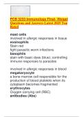 PCB 3233 Immunology Final- Weigel Questions and Answers Latest 2025 Top Rated