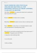MASS COMMUNICATION TEST EXAM  UPDATED 2025 2026 WITH ALL NEW  QUESTIONS AND EXACTLY RIGHT ANSWERS &vert;  A&plus; QUALITY GUARANTEE