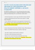 NGN PN- NCLEX EXAMINATION UPDATED 2025  2026 WITH ALL NEW QUESTIONS AND  EXACTLY RIGHT ANSWERS &vert; A&plus; QUALITY  GUARANTEE
