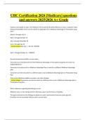 UHC Certification 2024 &lpar;Medicare&rpar; Questions and Answers 2025&sol;2026 &ndash; Verified A&plus; Grade Study Guide