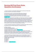 Nursing 430 Final Exam Nclex Questions And Answers
