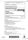Edexcel A Level Physics Paper 2 Core Physics II 2025 &vert; QP & MS &vert; Advanced Subsidiary &vert; Sample Assessment Materials