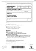 Edexcel A Level Physics 8PH0&sol;02 Core Physics II 2025 &vert; QP & MS &vert; Advanced Subsidiary &vert; Sample Assessment Materials