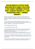 ACQ 202 MODULE 2 ACTUAL EXAM QUESTIONS WITH CORRECT SOLUTIONS &lpar;100&percnt; CORRECT ANSWERS&rpar; Updated 2025&vert;&vert;Already Graded A&plus;&vert;&vert; 100&percnt; GUARANTEED PASS&vert;&vert;<<NEWEST VERSION>>