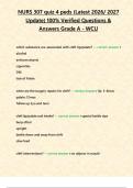NURS 307 quiz 4 peds &lpar;Latest 2026&sol; 2027 Update&rpar; 100&percnt; Verified Questions & Answers Grade A - WCU