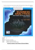 Test bank business analytics data analysis and decision making 6th edition by s christian&lowbar;compressed