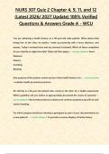 NURS 307 Quiz 2 Chapter 4&comma; 9&comma; 11&comma; and 12 &lpar;Latest 2026&sol; 2027 Update&rpar; 100&percnt; Verified Questions & Answers Grade A - WCU