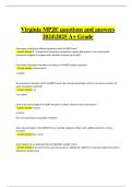 Virginia MPJE Exam Prep &vert; Verified Questions & Correct Answers &vert; Latest A&plus; Grade &vert; 2024&sol;2025 Edition