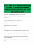 USPS Sales And Services Associates Training Exam Questions With 100&percnt; Correct Answers 2025&sol;2026 &vert;Guaranteed Pass
