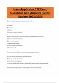 Iowa Applicator 11F Exam Questions And Answers &vert;Latest Update 2025&sol;2026
