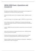 NRSG 2200 Exam 1 Questions and Answers