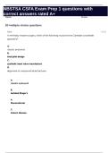 NBSTSA CSFA Exam Prep 1 questions with correct answers rated A&plus;
