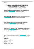FLORIDA BAIL BONDS STATE EXAM WITH CORRECT ANSWERS&period;