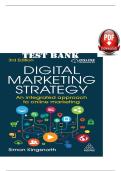 Test bank for digital marketing strategy an integrated approach to online marketing 3rd edition by simon kingsnorth