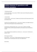 SABSA Module F2 questions with correct answers
