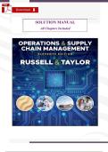 Test Bank for Operations Management&colon; Creating Value Along the Supply Chain&comma; 9th Edition &vert; Complete Questions & Answers