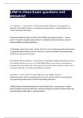 LRW In-Class Exam questions well answered
