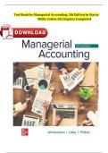 Test Bank for Managerial Accounting&comma; 5th Edition by Stacey Whitecotton&comma; Robert Libby & Fred Phillips &vert; Verified Chapters 1-13  &vert; Downloadable PDF