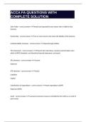ACCA FA QUESTIONS WITH COMPLETE SOLUTION