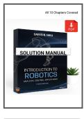 Solution Manual for Introduction to Robotics Analysis&comma; Control&comma; Applications 3rd edition by Saeed Niku