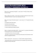 ACCA PM QUESTIONS WITH CORRECT ANSWERS RATED A&plus;