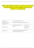 NMC Child Health CBT Exam with All Correct & 100&percnt; Verified Answers&vert; Actual Complete Exam &vert;Already Graded A&plus; &lpar;Just Released&rpar;