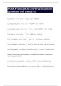 ACCA Financial Accounting Equations questions well answered