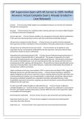 CBT Supervision Exam with All Correct & 100&percnt; Verified Answers&vert; Actual Complete Exam&vert; Already Graded A&plus; &lpar;Just Released&rpar;