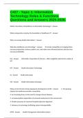 C427 - Topic 1&colon; Information Technology Roles & Functions Questions and Answers 2025-2026&period;